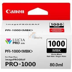 ORIGINALE Canon Cartuccia d'inchiostro Nero (opaco) PFI-1000mbk 0545C001 ~5490 Pagine 80ml mod.  PFI-1000mbk 0545C001 EAN 4549292046304