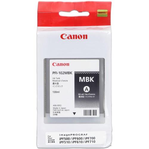 ORIGINALE Canon Cartuccia d'inchiostro nero PFI-102mbk 0894B001 130ml mod.  PFI-102mbk 0894B001 EAN 4960999299761