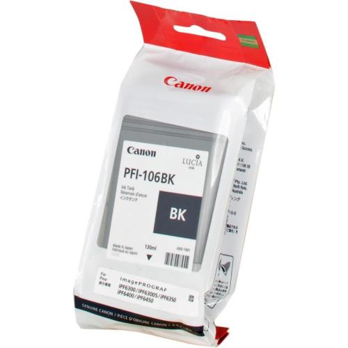 ORIGINALE Canon Cartuccia d'inchiostro nero PFI-106bk 6621B001 130ml mod.  PFI-106bk 6621B001 EAN 4960999909509