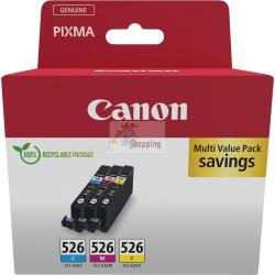 ORIGINALE Canon Multipack ciano / magenta / giallo CLI-526 4541B018 mod.  CLI-526 4541B018 EAN 8714574679280