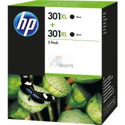 ORIGINALE HP Value Pack nero D8J45AE MCVP 301 XL mod.  D8J45AE MCVP 301 XL EAN 2200000046505