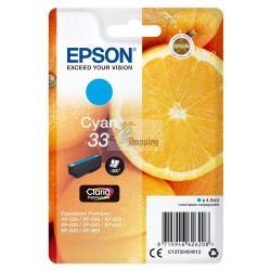 ORIGINALE Epson Cartuccia d'inchiostro ciano C13T33424012 33 ~300 Pagine 4,5ml C13T33424010 mod.  C13T33424012 33 EAN 8715946600512