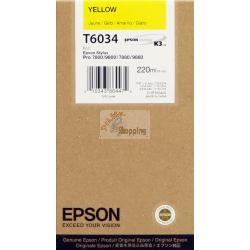 ORIGINALE Epson Cartuccia d'inchiostro giallo C13T603400 T6034 220ml mod.  C13T603400 T6034 EAN 010343864474