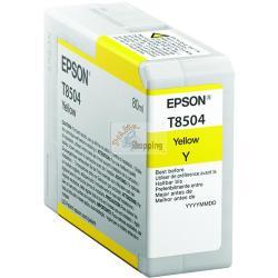ORIGINALE Epson Cartuccia d'inchiostro giallo C13T850400 T8504 80ml mod.  C13T850400 T8504 EAN 010343914896