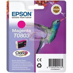 ORIGINALE Epson Cartuccia d'inchiostro magenta C13T08034011 T0803 ~460 Pagine 7,4ml mod.  C13T08034011 T0803 EAN 8715946494135