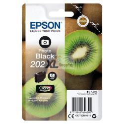 ORIGINALE Epson Cartuccia d'inchiostro Nero (Foto) C13T02H14010 202XL ~800 Pagine 7,9ml mod.  C13T02H14010 202XL EAN 8715946646305