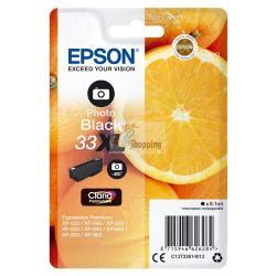 ORIGINALE Epson Cartuccia d'inchiostro Nero (Foto) C13T33614012 33 XL ~400 Pagine XL mod.  C13T33614012 33 XL EAN 8715946600598