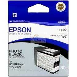 ORIGINALE Epson Cartuccia d'inchiostro Nero (Foto) C13T580100 T5801 80ml mod.  C13T580100 T5801 EAN 010343858770