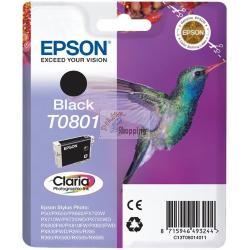 ORIGINALE Epson Cartuccia d'inchiostro nero C13T08014011 T0801 ~330 Pagine 7,4ml mod.  C13T08014011 T0801 EAN 8715946493244