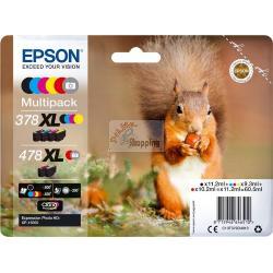 ORIGINALE Epson Multipack nero / ciano / magenta / giallo / Rosso / Grigio C13T379D4010 378XL+478XL mod.  C13T379D4010 378XL+478XL EAN 8715946646510