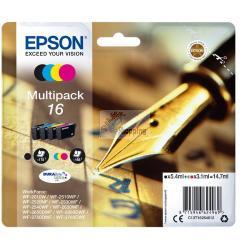 ORIGINALE Epson Multipack nero / ciano / magenta / giallo C13T16264012 16 4 cartucce d'inchiostro: T1621 + T1622 + T1623 + T1624 mod.  C13T16264012 16 EAN 8715946519821