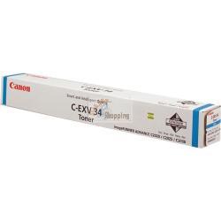 ORIGINALE Canon toner ciano C-EXV34C 3783B002 ~19000 Pagine mod.  C-EXV34C 3783B002 EAN 4960999671956