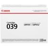 ORIGINALE Canon toner nero 039 0287C001 ~11000 Pagine mod.  039 0287C001 EAN 4549292031485