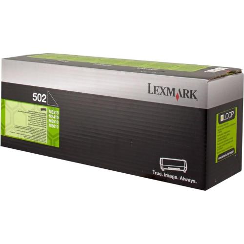 ORIGINALE Lexmark toner nero 502 50F2000 ~1500 Pagine cartuccia di stampa riutilizzabile mod.  502 50F2000 EAN 734646433204
