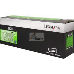 ORIGINALE Lexmark toner nero 512H 51F2H00 ~5000 Pagine cartuccia di stampa riutilizzabile mod.  512H 51F2H00 EAN 734646562355