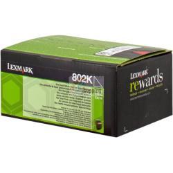 ORIGINALE Lexmark toner nero 802K 80C20K0 ~1000 Pagine cartuccia di stampa riutilizzabile mod.  802K 80C20K0 EAN 734646476324