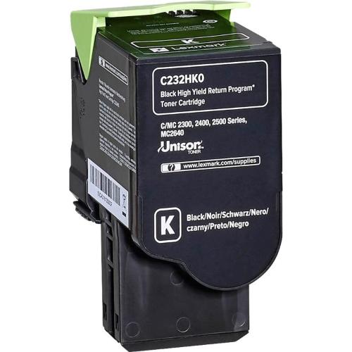 ORIGINALE Lexmark toner nero C232HK0 C/MC2325/2425/2535 ~3000 Pagine mod.  C232HK0 C/MC2325/2425/2535 EAN 734646667128