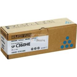 ORIGINALE Ricoh toner ciano 408185 SP C360HEC ~5000 Pagine mod.  408185 SP C360HEC EAN 4961311920165