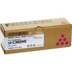 ORIGINALE Ricoh toner magenta 408186 SP C360HEM ~5000 Pagine mod.  408186 SP C360HEM EAN 4961311920172