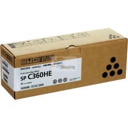 ORIGINALE Ricoh toner nero 408184 SP C360HEBK ~7000 Pagine mod.  408184 SP C360HEBK EAN 4961311920158