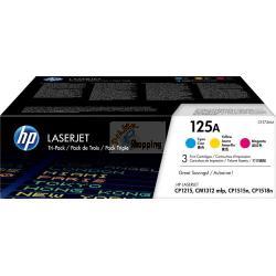 ORIGINALE HP Multipack ciano / magenta / giallo CF373AM 125A CB541A + CB542A + CB543A mod.  CF373AM 125A EAN 887111403025