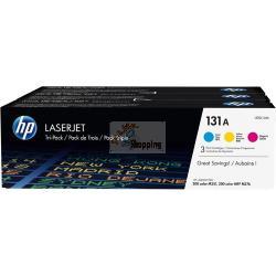 ORIGINALE HP Multipack ciano / magenta / giallo U0SL1AM 131A CF211A + CF212A + CF213A mod.  U0SL1AM 131A EAN 888182055885