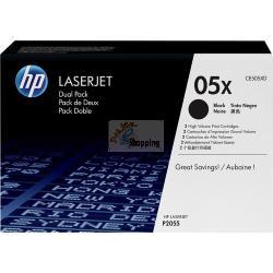ORIGINALE HP Multipack nero CE505XD 05X pacco con 2 pezzi à 6.500 p. mod.  CE505XD 05X EAN 884962660058