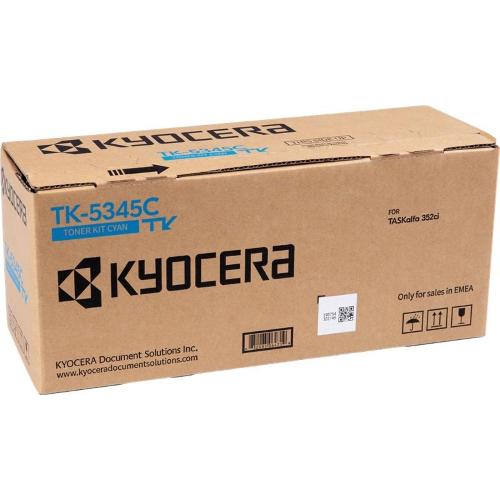ORIGINALE Kyocera toner ciano TK-5345C 1T02ZLCNL0 ~9000 Pagine mod.  TK-5345C 1T02ZLCNL0 EAN 632983064719