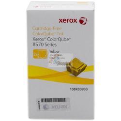 ORIGINALE Xerox ColorStix giallo 108R00933 ColorQube 8570 ~4400 Pagine Solid Ink, pacco con 2 pezzi mod.  108R00933 ColorQube 8570 EAN 095205761238