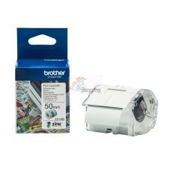ORIGINALE Brother Etichette Bianco / Trasparente CZ-1005 50 mm Rotolo di etichette colorate 50 mm x 5 m, autoadesive mod.  CZ-1005 50 mm EAN 4977766779319