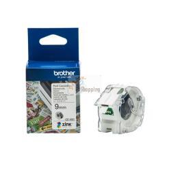 ORIGINALE Brother Etichette Violetto / Bianco CZ-1001 9 mm Rotolo di etichette colorate 9 mm x 5 m, autoadesive mod.  CZ-1001 9 mm EAN 4977766779272
