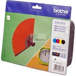 ORIGINALE Brother Multipack nero / ciano / magenta / giallo LC-129XL+LC-125XL LC129XLVALBPDR 4 cartucce d'inchiostro: BK+C+M+Y mod.  LC-129XL+LC-125XL LC129XLVALBPDR EAN 5014047566684