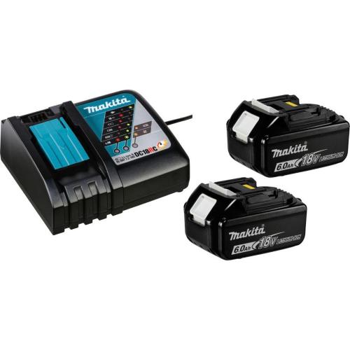 Makita Power Source Kit 199480-6 2x BL1860B + DC18RC Mod. 199480-6 EAN 0088381537100