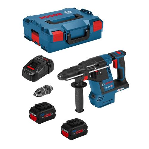 Martello Perforatore BOSCH GBH 18V-26 F (2 x 8,0 Ah ProCORE + GAL1880CV + L-Boxx 136)