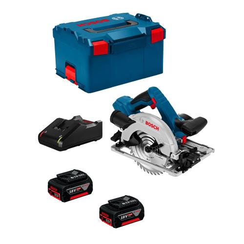 Sega Circolare BOSCH GKS 18V-57 G (2 x 4,0 Ah + GAL 18V-40 + L-Boxx 238)