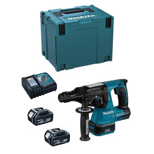 Tassellatore MAKITA DHR243RTJ (2 x 5,0 Ah + DC18RC + MAKPAC 4)