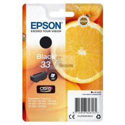 ORIGINALE Epson Cartuccia d'inchiostro nero C13T33314012 33 ~250 Pagine 6,4ml mod.  C13T33314012 33 EAN 8715946600475