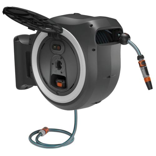 Gardena avvolgitubo parete batt. PowerRoll XL 18V set bian. 35 m Mod. 18642-20 EAN 4066407002418