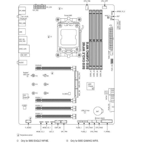 Gigabyte GA-B850 GAMING WF6 (AM5) (D) mod.  B850 GAMING WF6 EAN 4719331866631