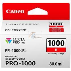 ORIGINALE Canon Cartuccia d'inchiostro Rosso PFI-1000r 0554C001 ~5355 Pagine 80ml mod.  PFI-1000r 0554C001 EAN 4549292045000