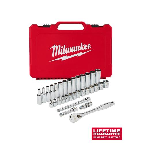 Set metrico di cricchetto e bussole da 3/8" (32 pezzi) Milwaukee