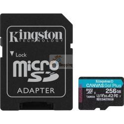Kingston 256GB microSDXC Canvas Go Plus Gen4 200MB/s A2 U3 V30 Card + Adapter Mod. SDCG4/256GB