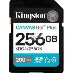 Kingston 256GB SDXC Canvas Go Plus Gen4 200MB/s C10 UHS-I U3 V30 Mod. SDG4/256GB