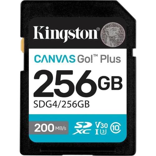 Kingston 256GB SDXC Canvas Go Plus Gen4 200MB/s C10 UHS-I U3 V30 Mod. SDG4/256GB