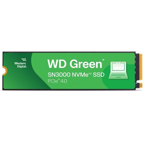 WD Green SN3000 NVMe SSD 1TB, M.2 2280 / M-Key / PCIe 4.0 x4 Mod. WDS100T4G0E