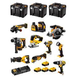 DeWALT Kit DCK1012P4T (DCD796+DCF887+DCS565+DCS382+ DCS356+DCS334+DCH172+DCG405+DCE088NG18+DCL040+4x5,0Ah +DCB132+3xTSTAKVI)