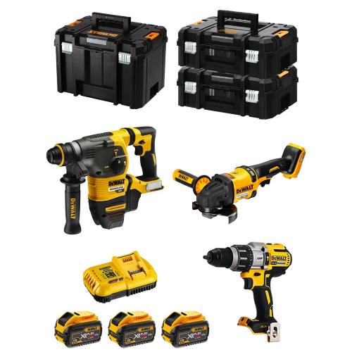 DeWALT Kit FVK381X3HD-QW 54V/18V (DCH333 + DCD996 + DCG418 + 3 x 9,0 Ah + DCB118 + 2 x TSTAK II + TSTAK VI)