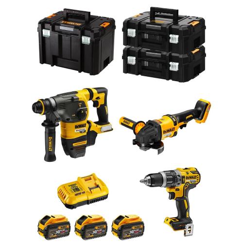 DeWALT Kit FVK381X3-QW 54V/18V (DCH333 + DCD796 + DCG418 + 3 x 9,0 Ah + DCB118 + 2 x TSTAK II + TSTAK VI)