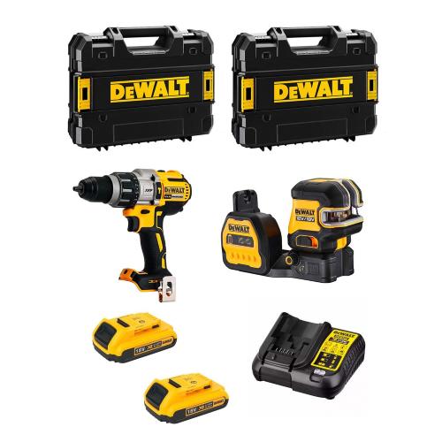 DeWALT Kit MTPROF03 (DCD996 + DCE088NG18 + 2 x 2,0 Ah + DCB107 + 2 x TSTAK II)
