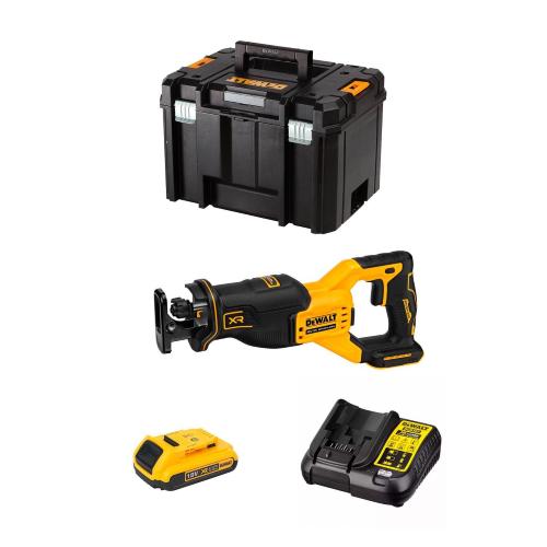 Sega Universale DeWALT DCS382D1T (1 x 2,0 Ah + DCB107 + TSTAK VI)